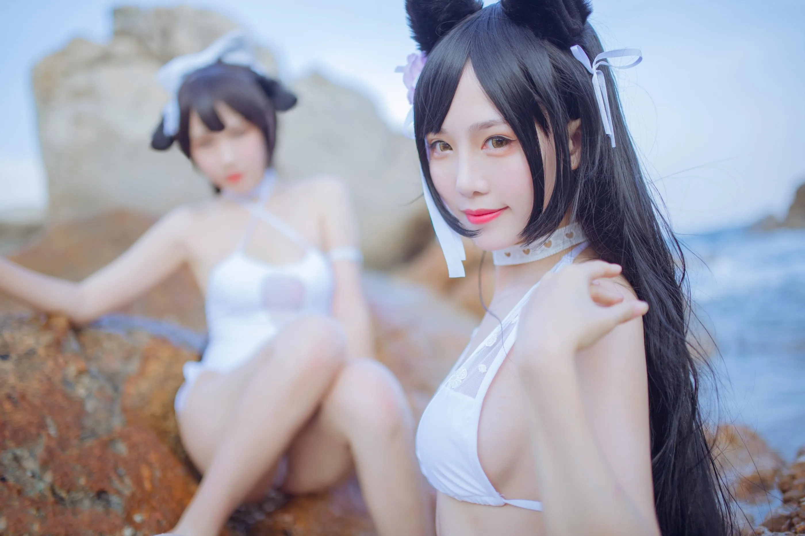 抖娘-利世 – NO.18 獒犬海边泳装 [41P]插图2